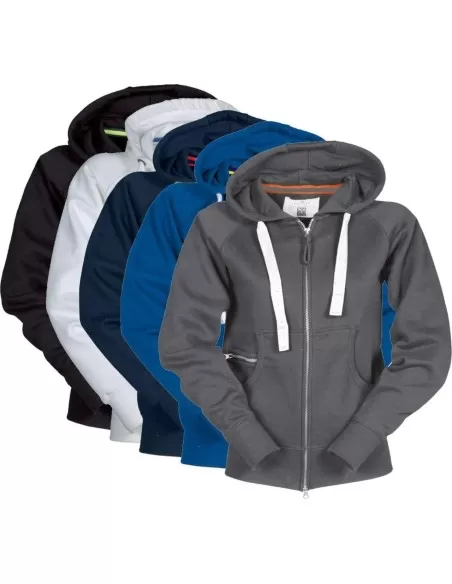 1 - Felpa estiva con cappuccio zip lunga cotone donna leggera Payper hawaii+ lady