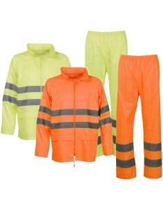 Completo giacca pantalone antipioggia alta visibilit&aacute; Payper hi-vi rainset