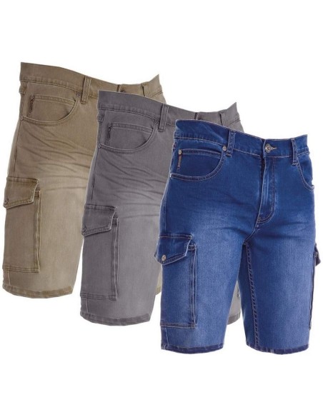Bermuda jeans Payper jeep pantalone corto elasticizzato uomo tasconi laterali