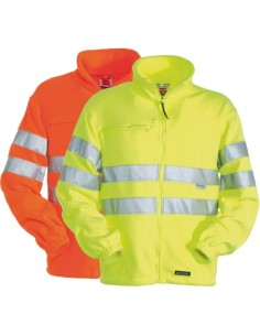 Pile maglia alta visibilita' da lavoro Payper light zip intera con bande 3m