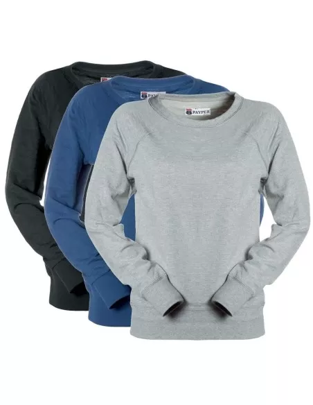 1 - Felpa estiva girocollo maglia cotone donna leggera senza zip Payper malibu+ lady