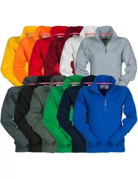 1 - Felpa zip corta maglia in cotone donna Payper miami+ lady