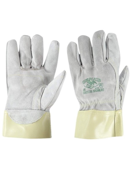 Guanti lavoro pelle crosta bovina cucitura kevlar manichetta gionny ok/7c