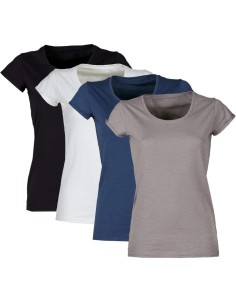 T-shirt maglietta da donna manica corta sfiancata neutra Payper party lady