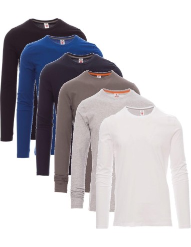 T-shirt manica lunga girocollo Payper pineta maglia cotone uomo