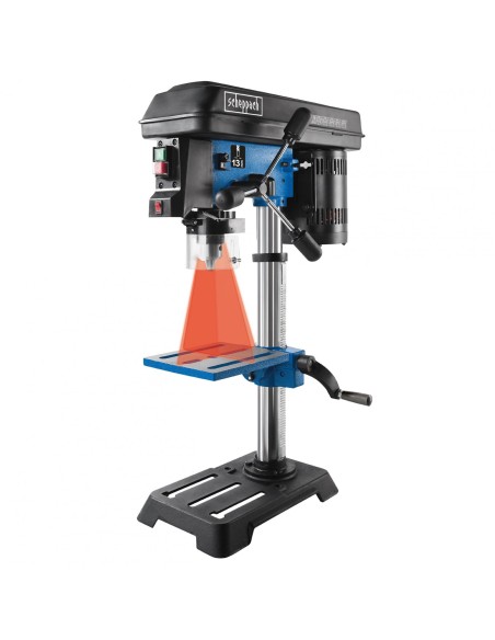 1 - Trapano a colonna da banco con laser 550w Scheppach dp16sl per ferro e metalli