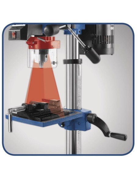 4 - Trapano a colonna da banco con laser 550w Scheppach dp16sl per ferro e metalli