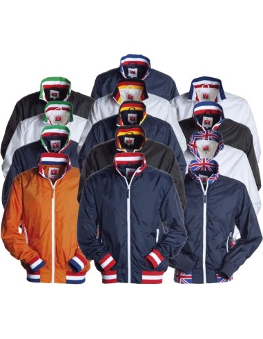 90 - Giacca giacchetto bomber estivo impermeabile nazionali Payper united uomo