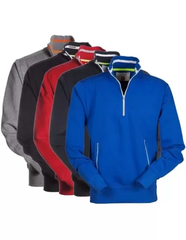 1 - Felpa mezza zip corta maglia in cotone uomo Payper rio