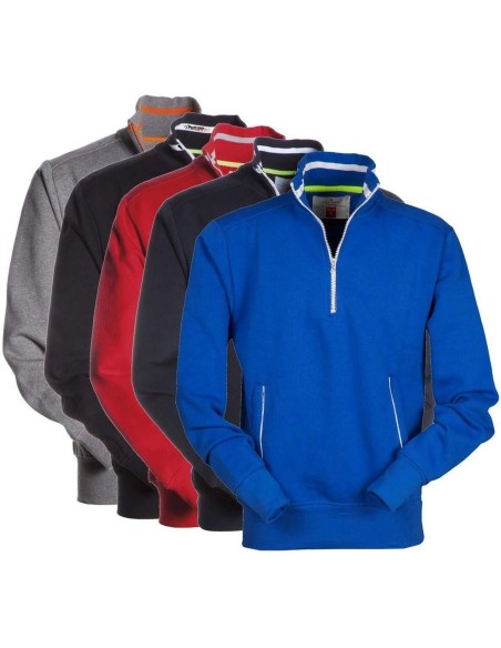 Felpa mezza zip corta maglia in cotone uomo Payper rio
