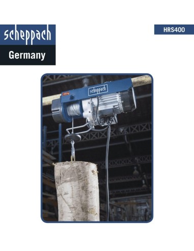 Paranco elettrico fino a 400kg 780w Scheppach hrs250