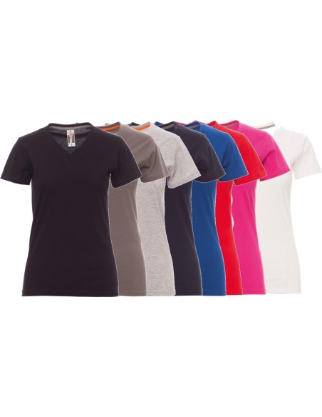 T-shirt manica corta collo a v Payper v-neck lady cotone donna