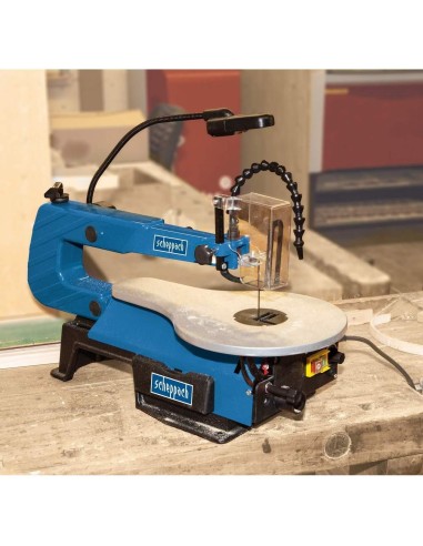Traforo oscillante Scheppach sd1600v seghetto sega da legno piano inclinabile