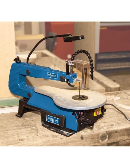Traforo oscillante Scheppach sd1600v seghetto sega da legno piano inclinabile
