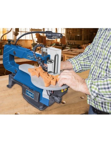 Traforo oscillante Scheppach sd1600v seghetto sega da legno piano inclinabile