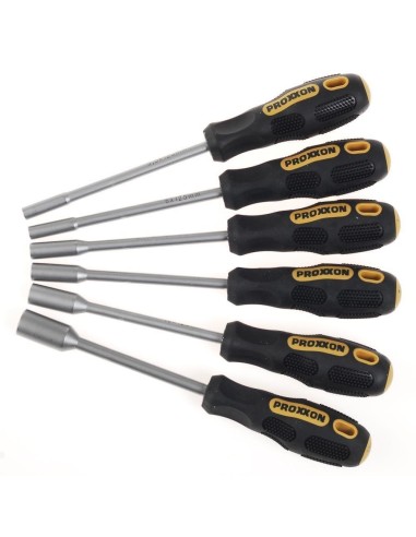 1 - Serie 6 cacciaviti giraviti a bussola testa esagonale PROXXON 22644 flex-dot