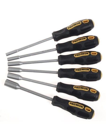 1 - Serie 6 cacciaviti giraviti a bussola testa esagonale PROXXON 22644 flex-dot