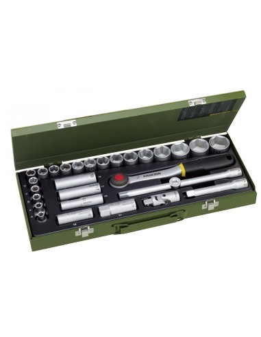 1 - Serie di chiavi a bussola da 1/2" e accessori 29 pz PROXXON 23000