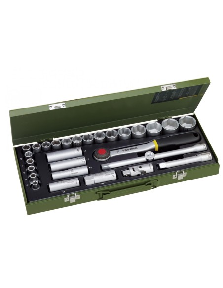 1 - Serie di chiavi a bussola da 1/2" e accessori 29 pz PROXXON 23000