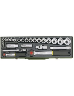 1 - Serie di chiavi a bussola da 1/4" e 1/2" con cricchetto 27 pz PROXXON 23020