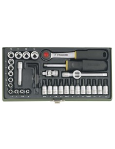 Serie di chiavi a bussola con cricchetto da 1/4" 36 pz PROXXON 23080