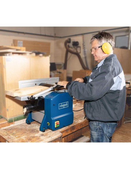 4 - Pialla a filo e spessore combinata per legno 1250 w 204 mm Scheppach hms850