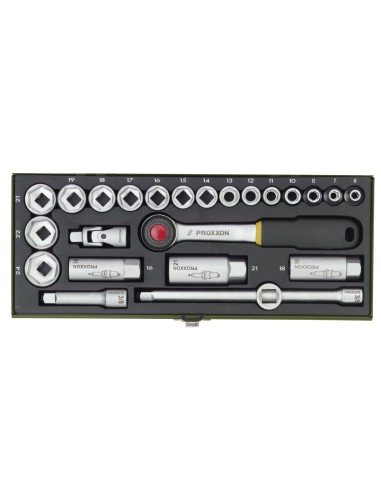 Serie chiavi a bussola con cricchetto da 3/8" 24 pz PROXXON 23110