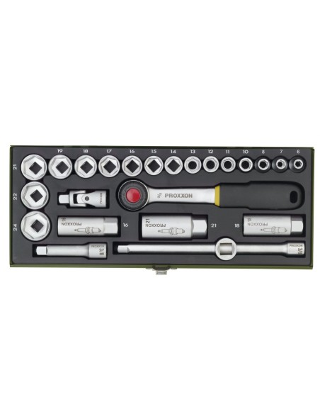 Serie chiavi a bussola con cricchetto da 3/8" 24 pz PROXXON 23110