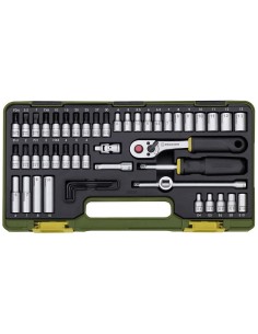 1 - Serie di chiavi a bussola da 1/4" con cricchetto 50 pz PROXXON 23280