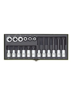 1 - Serie di bussole xzn multidente da 1/2" 18 pz PROXXON 23296