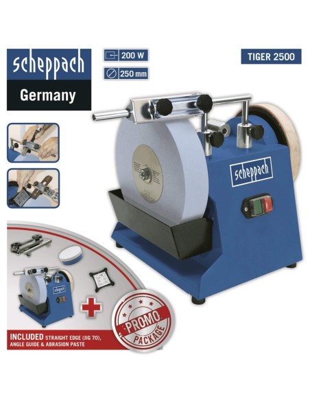 Affilatrice a umido acqua Scheppach tiger 2500 affila coltelli forbici