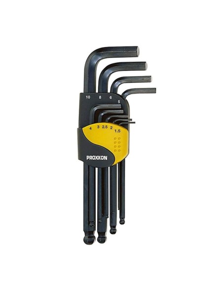 1 - Serie di chiavi a brugola per viti ad esagono interno hx 1,5-10 mm 9 pz PROXXON 23946