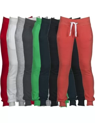 1 - Pantalone tuta lungo Payper seattle lady elasticizzato in cotone felpa donna