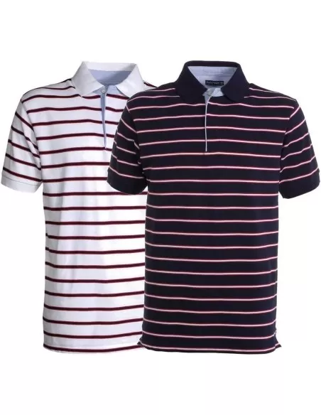 Polo manica corta Payper sheffield maglia righe in cotone uomo Polo manica corta Payper sheffield maglia righe in cotone uomo