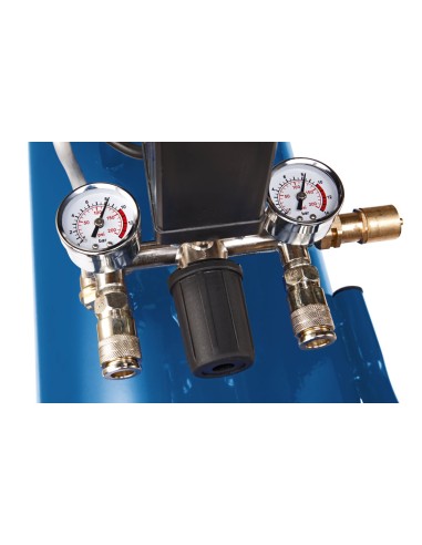 Compressore aria 50 lt lubrificato portatile bicilindrico a v Scheppach hc53dc