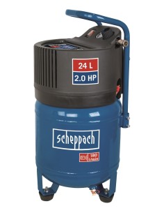 1 - Compressore Scheppach hc24v aria verticale 24 lt litri 1,5 hp salvaspazio