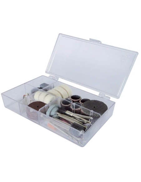 1 - Kit da 64 accessori per utensili Scheppach per attrezzi multiuso e minitrapano