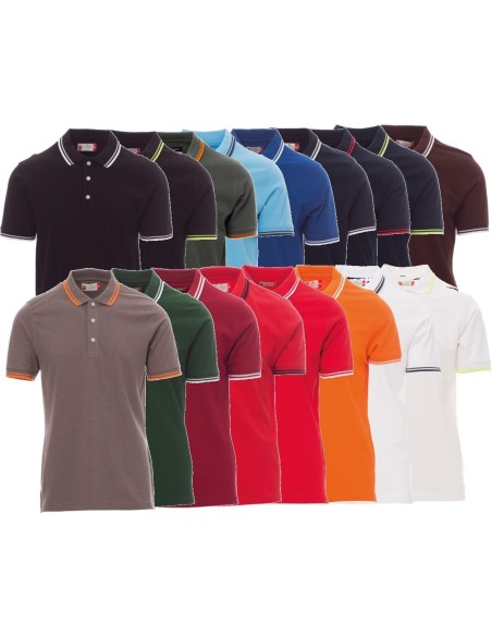 Polo manica corta 3 bottoni Payper skipper maglia cotone uomo Polo manica corta 3 bottoni Payper skipper maglia cotone uomo