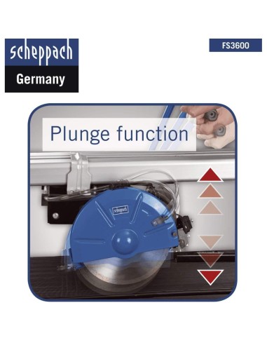 Tagliapiastrelle elettrica con banco ad acqua laser 92 cm Scheppach fs3600