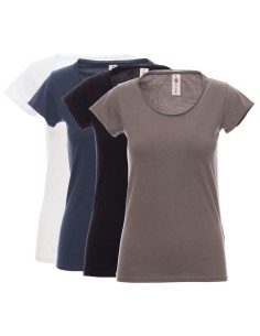 T-shirt manica corta Payper sound+ lady maglietta sfiancata in cotone donna