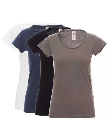 T-shirt manica corta Payper sound+ lady maglietta sfiancata in cotone donna