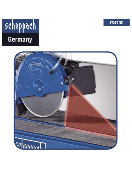 Tagliapiastrelle elettrica con banco ad acqua laser 120cm Scheppach fs4700