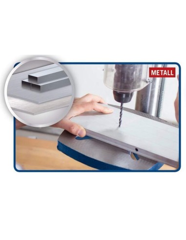 5 - Trapano a colonna da banco velocita' regolabile +laser 550 w Scheppach dp18vario