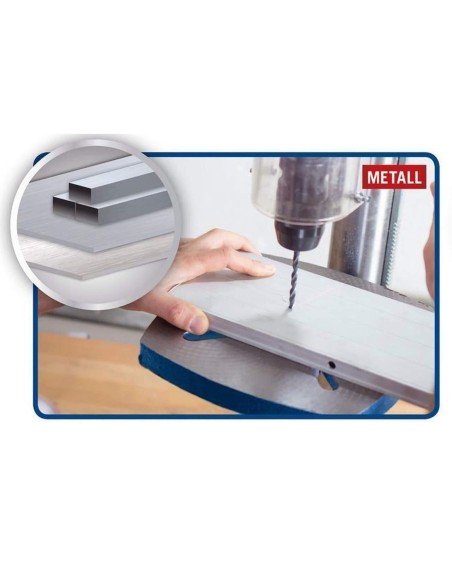 5 - Trapano a colonna da banco velocita' regolabile +laser 550 w Scheppach dp18vario