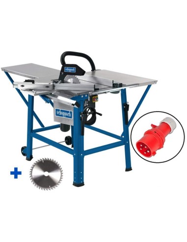 Banco sega circolare Scheppach ts310 disco ø 315 2800w 400v + lama di ricambio