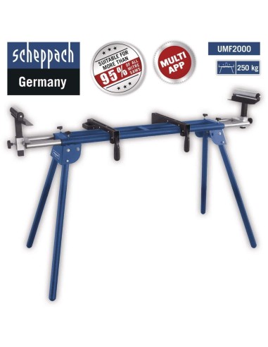 3 - Cavalletto di supporto universale per troncatrici estensioni Scheppach umf2000
