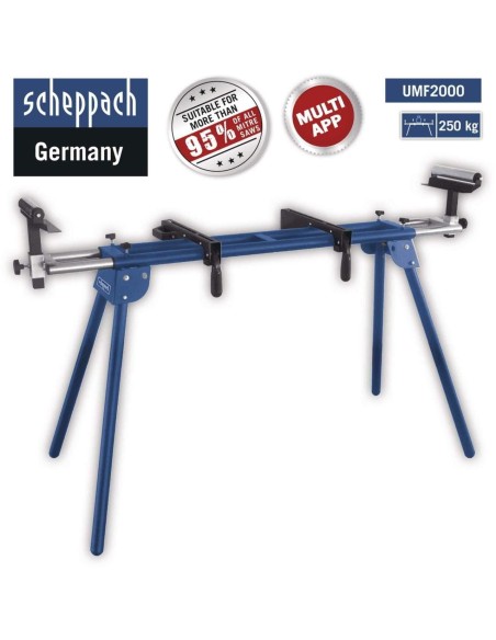3 - Cavalletto di supporto universale per troncatrici estensioni Scheppach umf2000