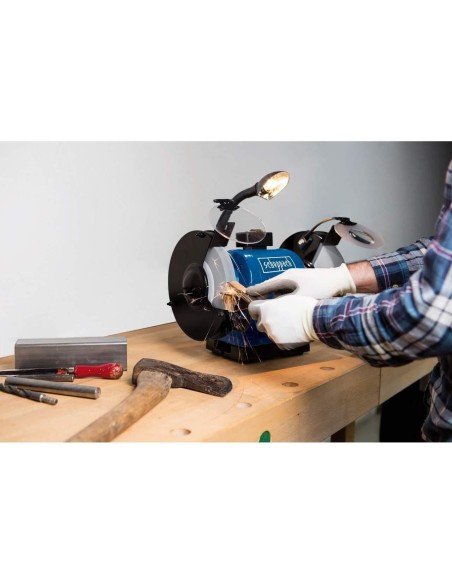 Smerigliatrice da banco da 6" ø150mm 370w con doppio disco Scheppach bg150