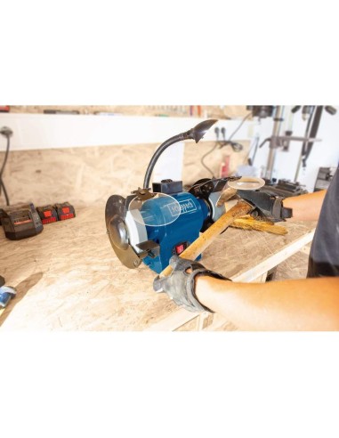 Smerigliatrice da banco da 6" ø150mm 370w con doppio disco Scheppach bg150