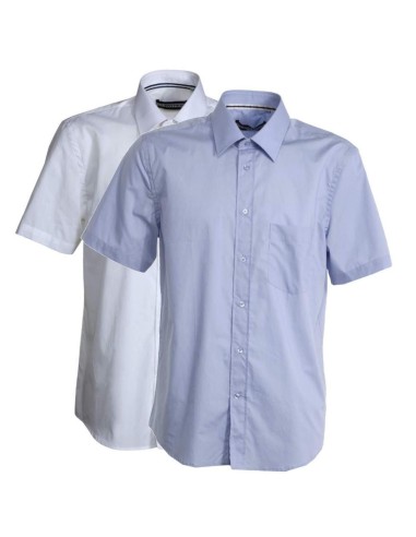 Camicia manica corta Payper spring cotone uomo bianca azzurra